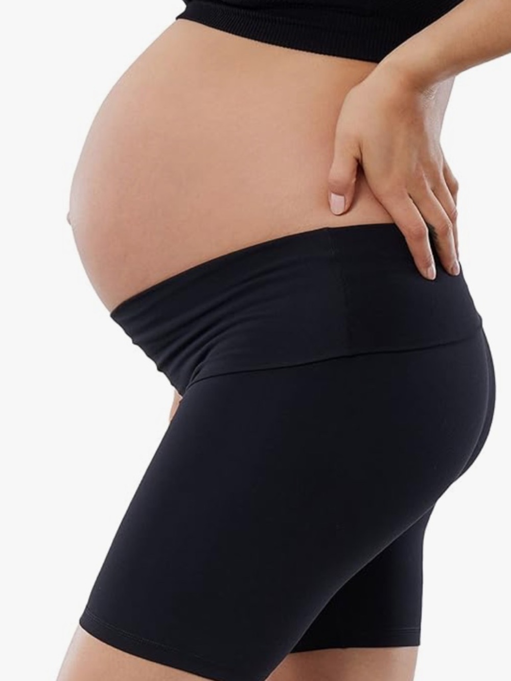 Ingrid & Isabel Maternity Active Bike Short with Fold Down Panel - Picture 4 of 8